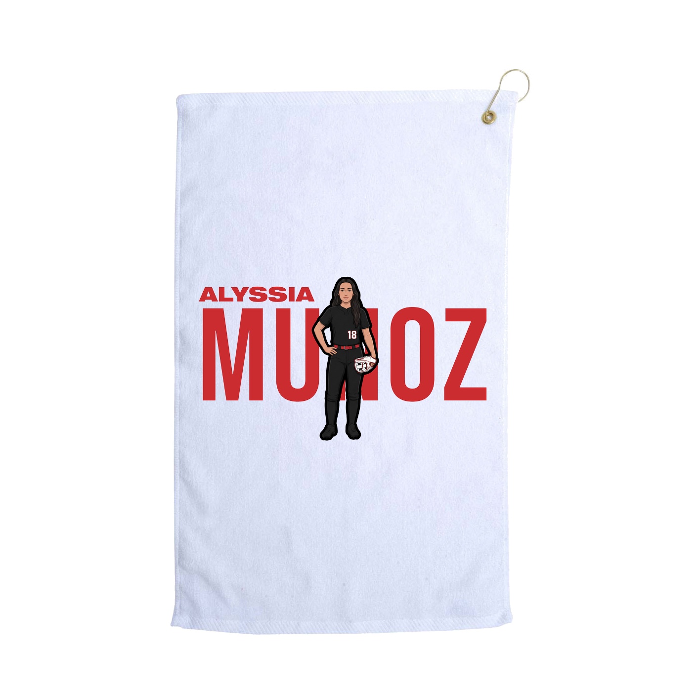 Golf Towel — Player Name in White