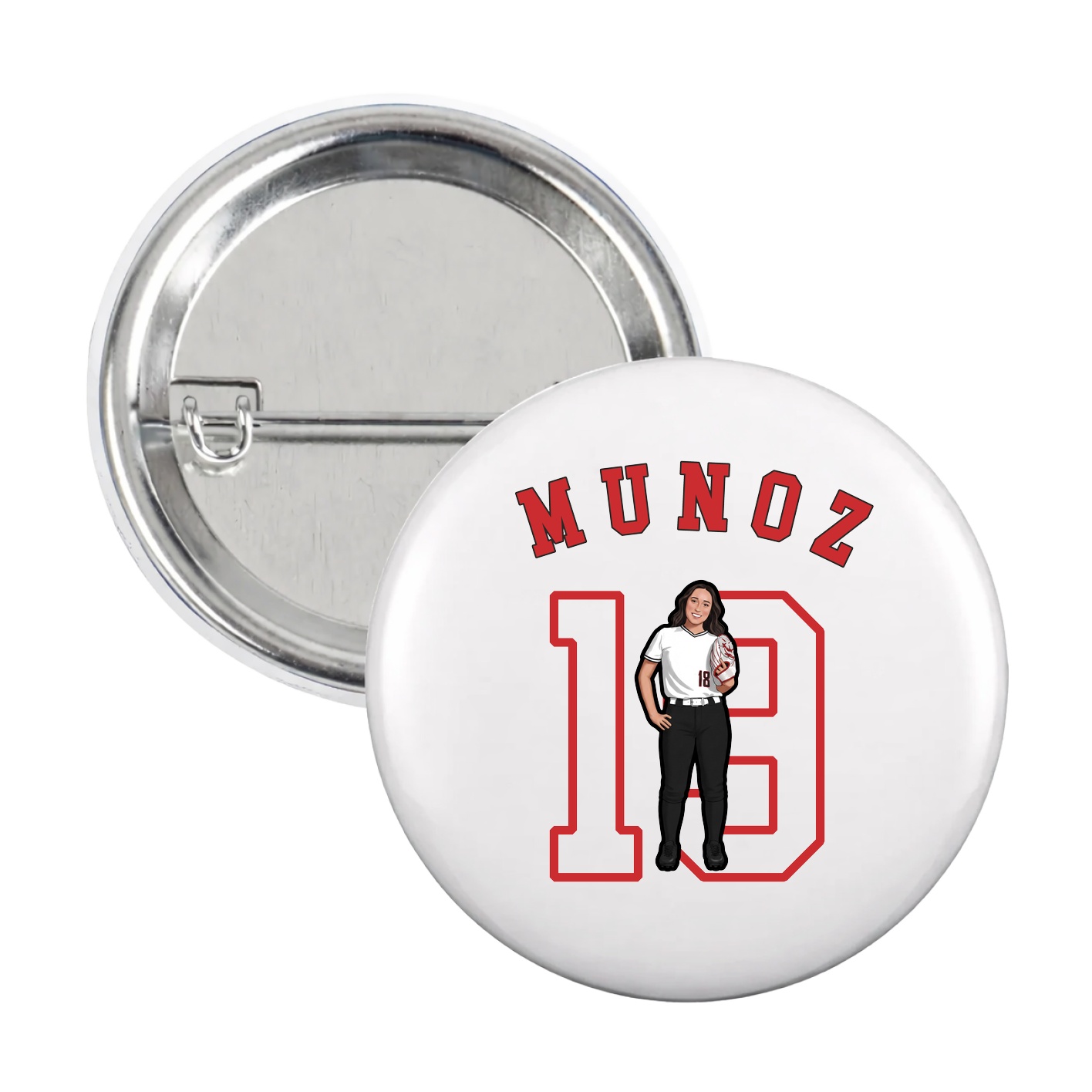Game Day Button — Shirsey Arch in White