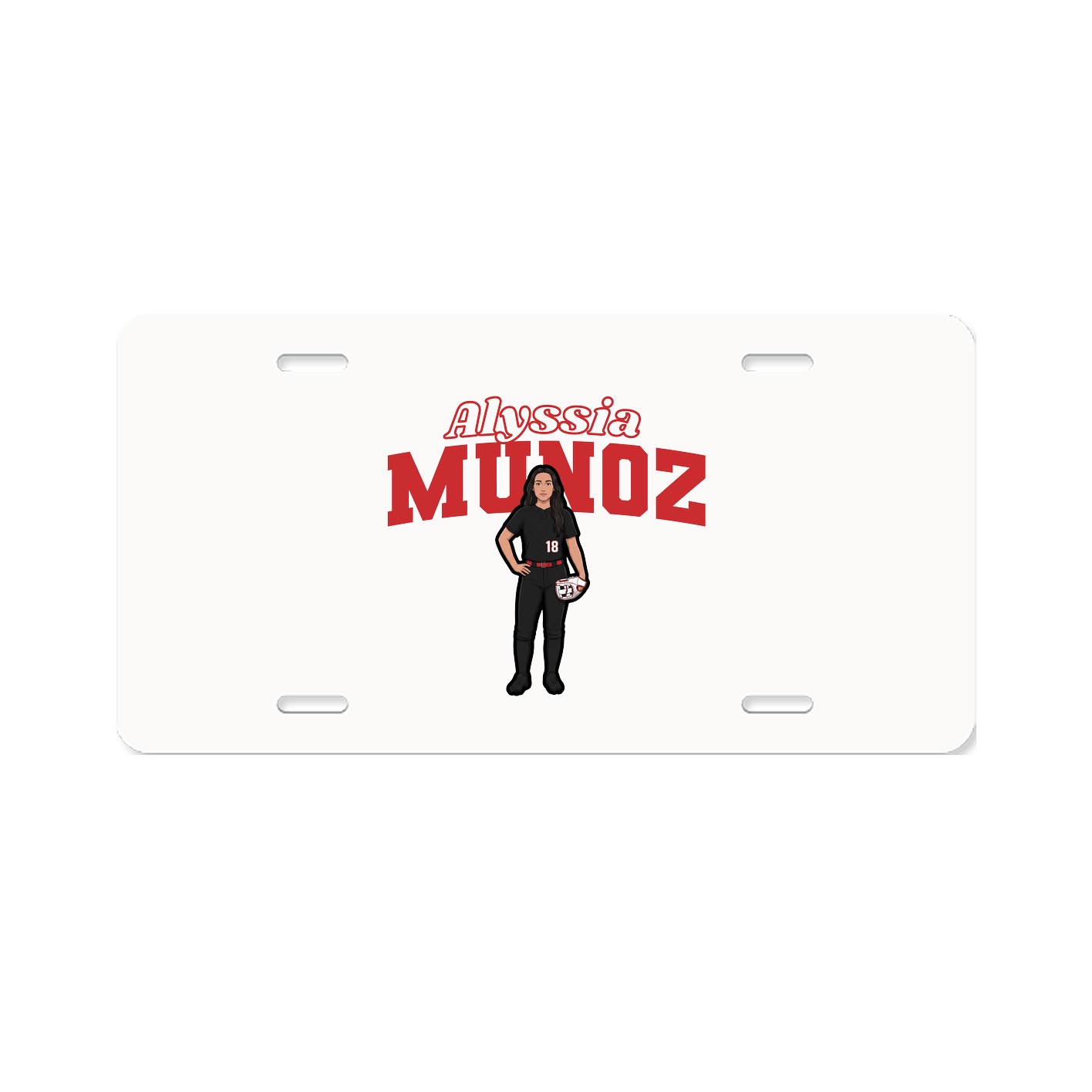 License Plate — Name Arch in Classic