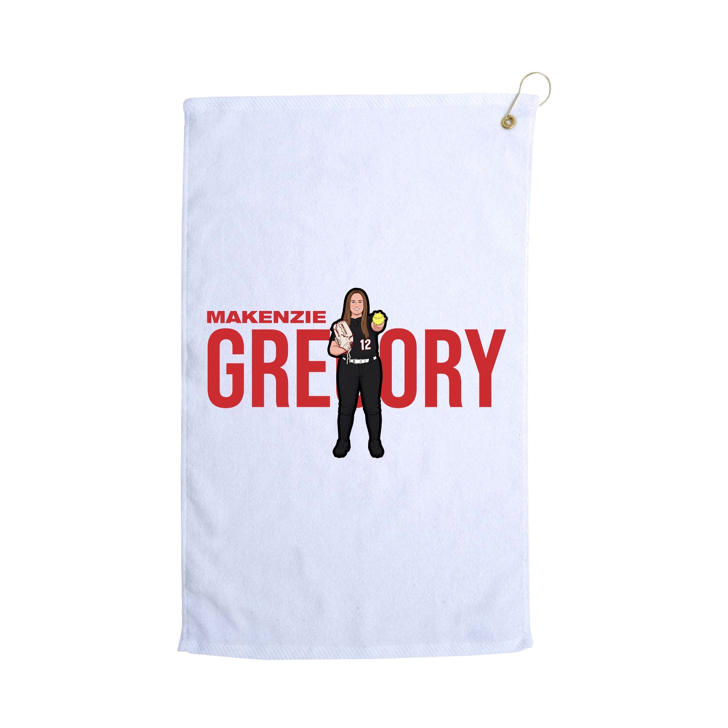 Golf Towel — Player Name in White