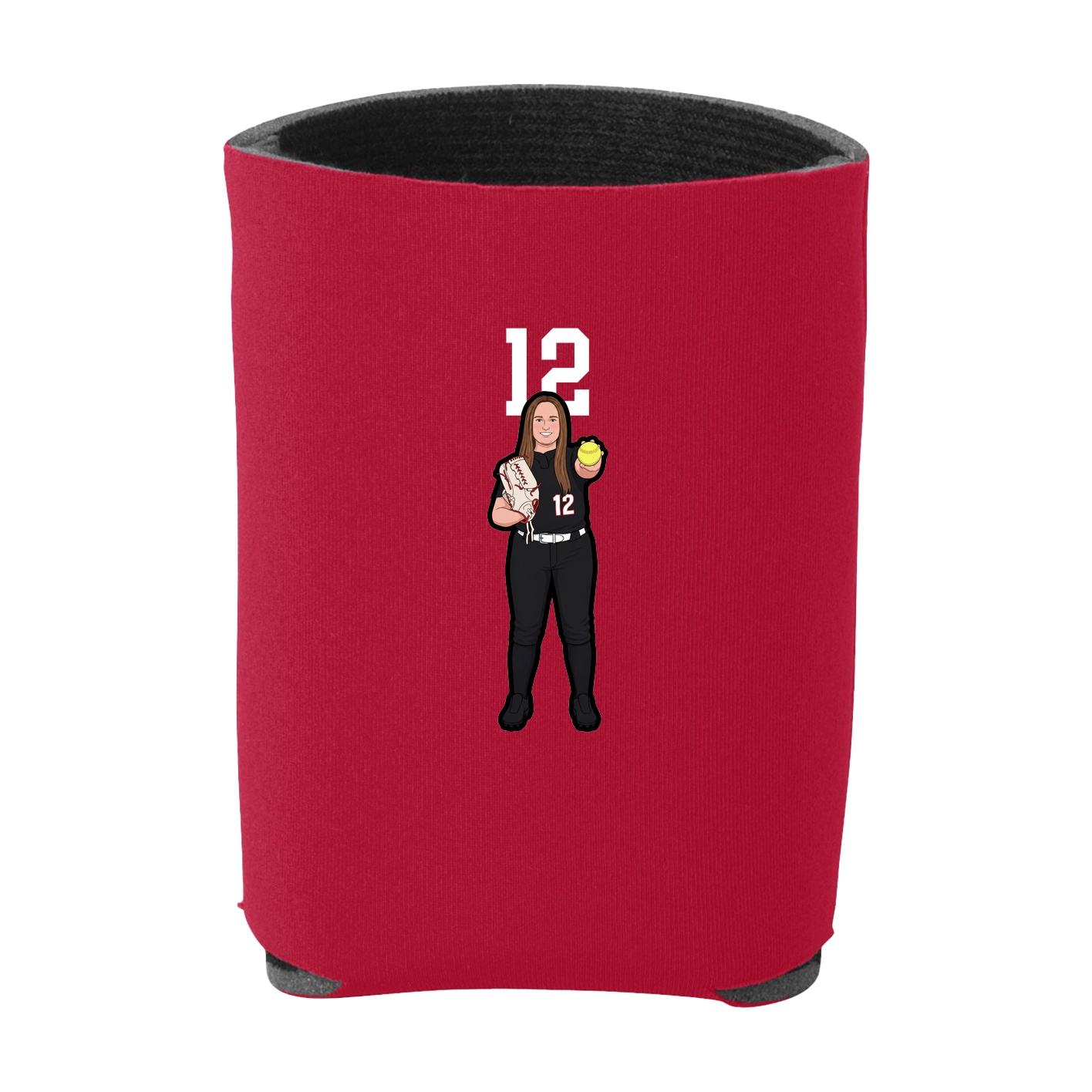 Can Holder — Number Top in Red