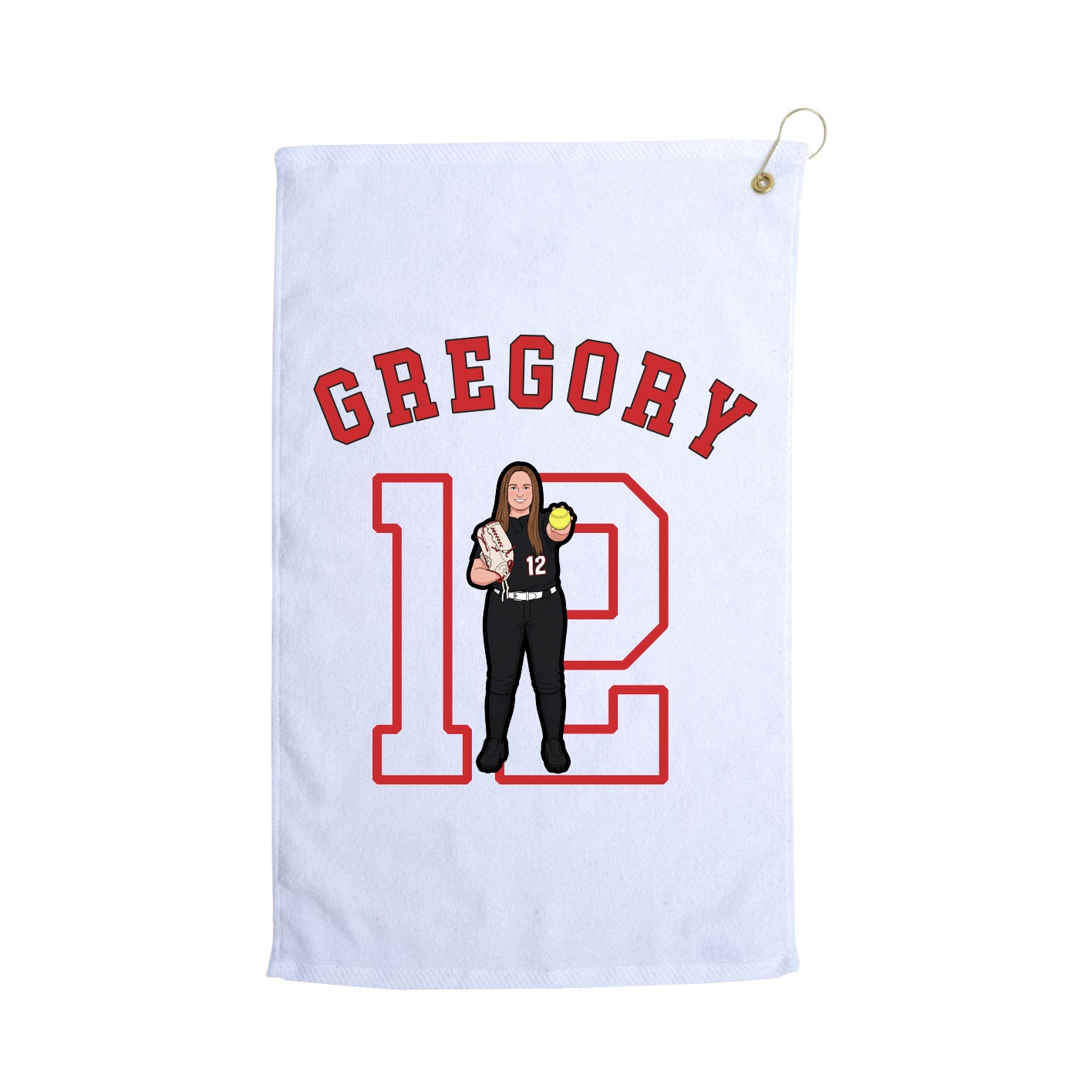 Golf Towel — Shirsey Arch in White