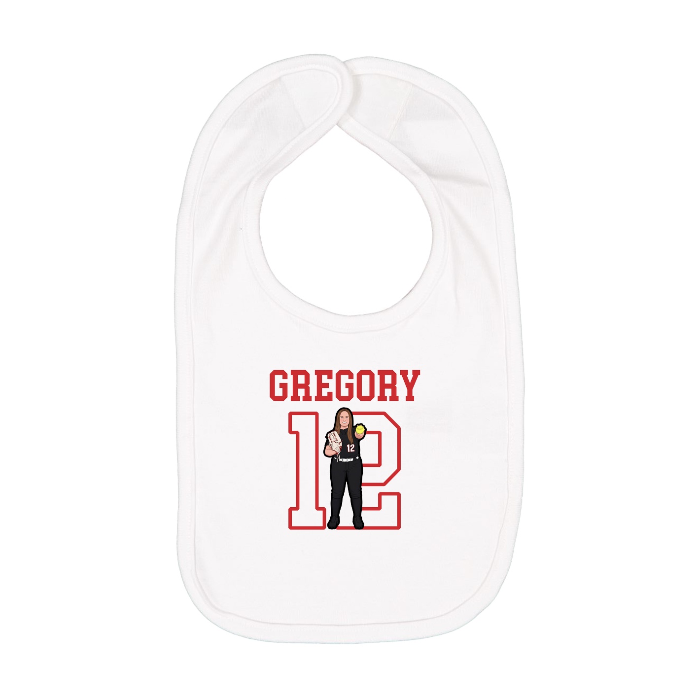 Infant Bib — Shirsey in White