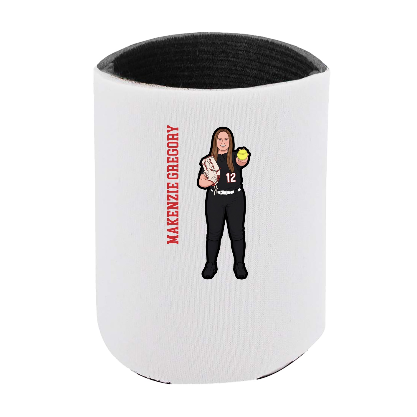 Can Holder — Name Vertical in White