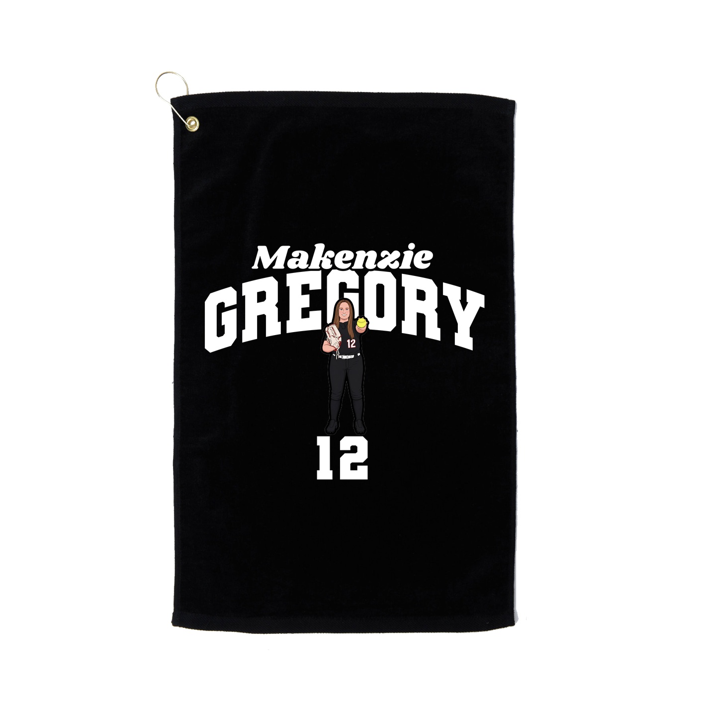 Golf Towel — Signature Arch in Black