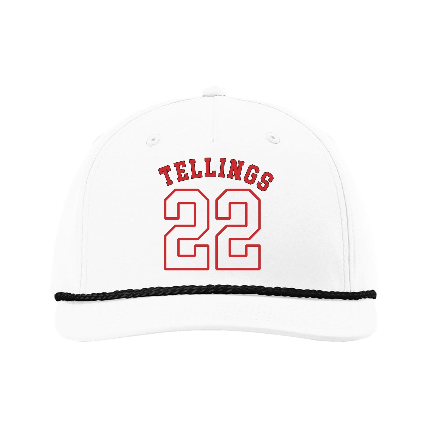 Five-Panel Classic Rope Cap — Shirsey Arch in White