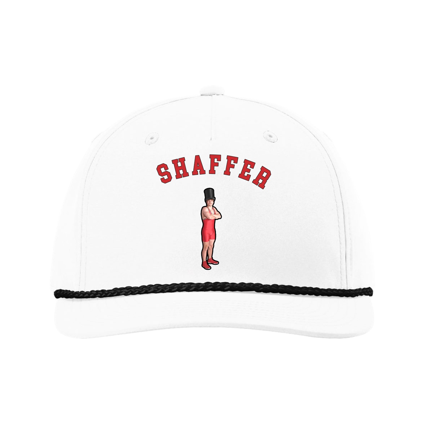 Five-Panel Classic Rope Cap — Shirsey Arch in White