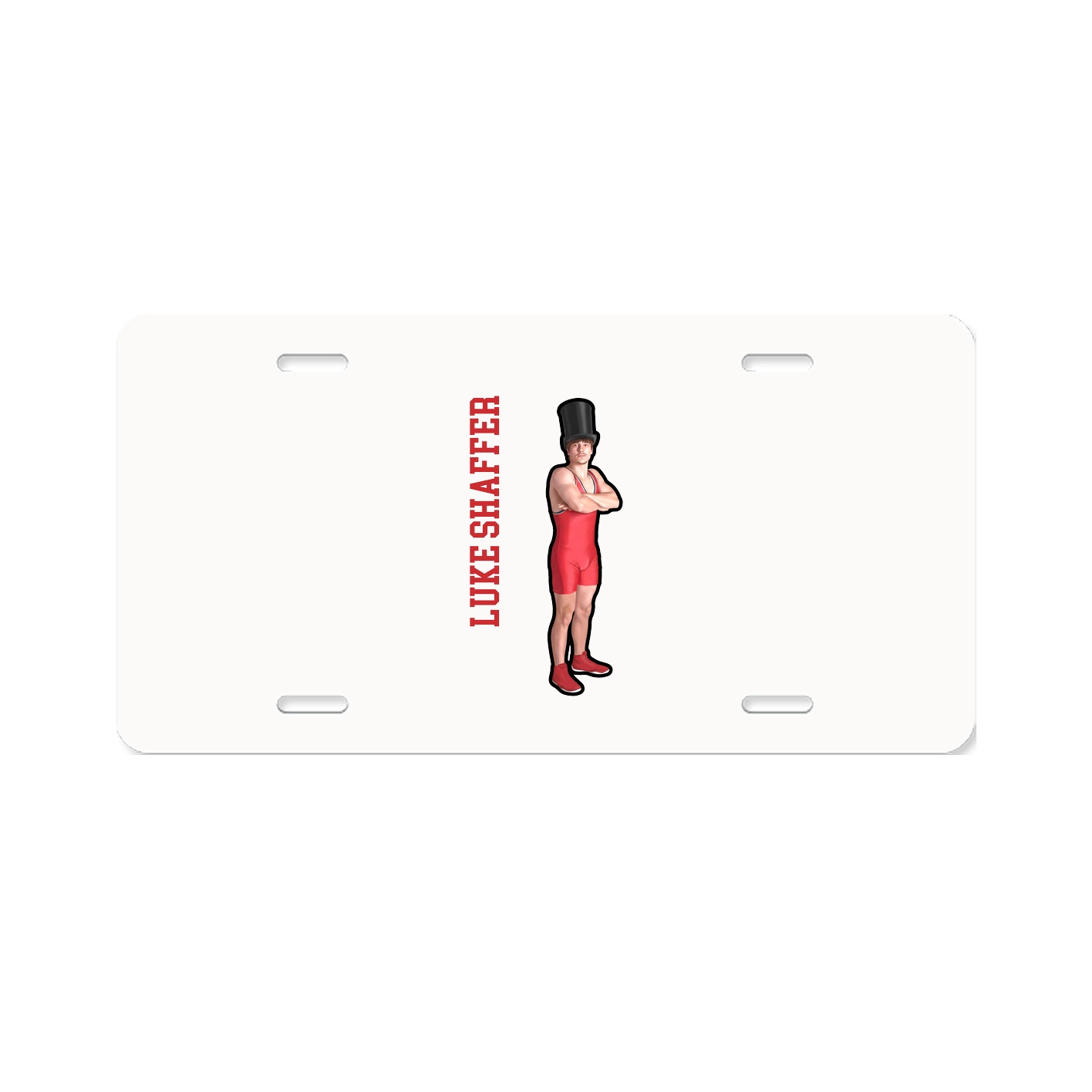 License Plate — Name Vertical in Classic