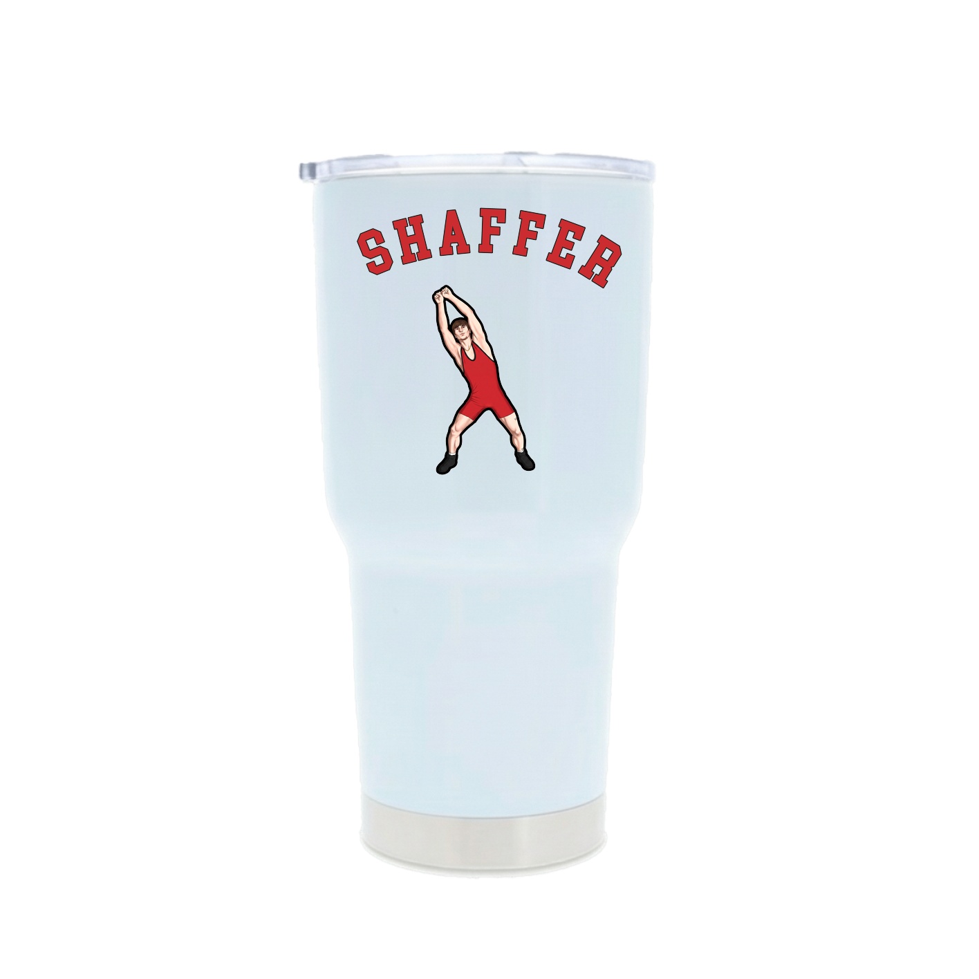 30oz Stainless Steel Tumbler — Shirsey Arch in White