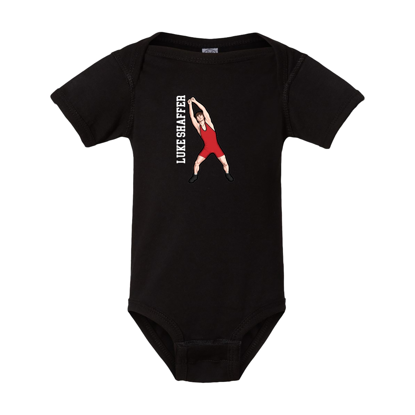 Baby Onesie — Name Vertical in Black