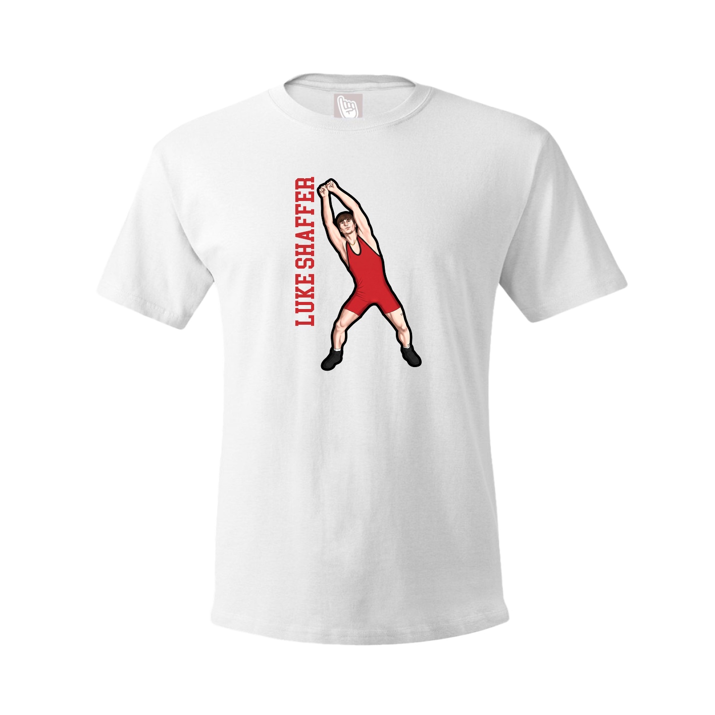 Tee — Name Vertical in White