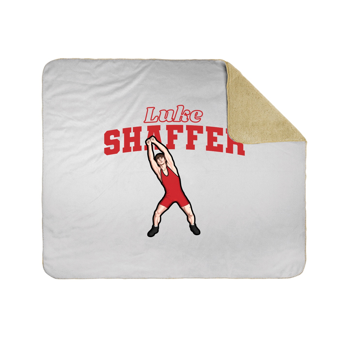 Throw Blanket — Name Arch in White
