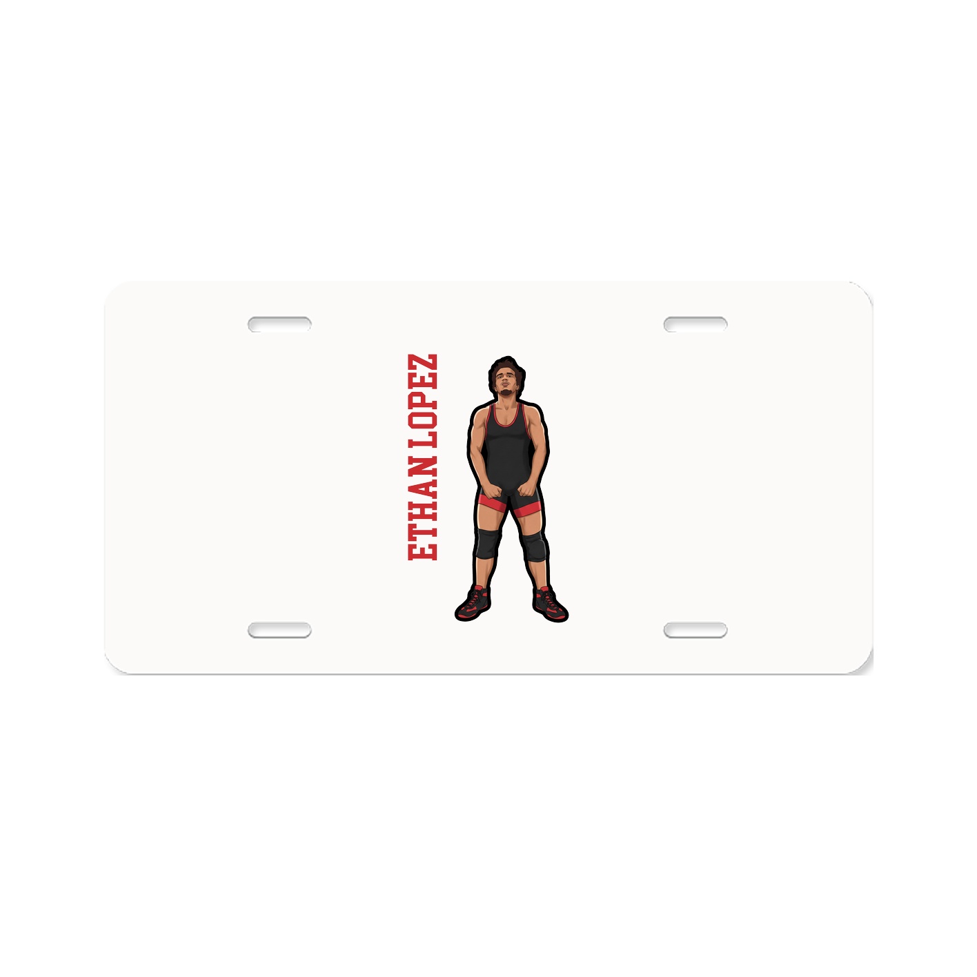 License Plate — Name Vertical in Classic