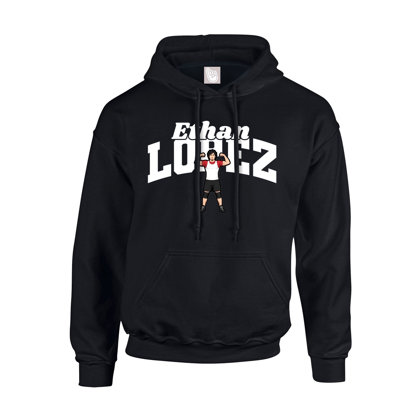 Youth Hoodie — Signature Arch in Black