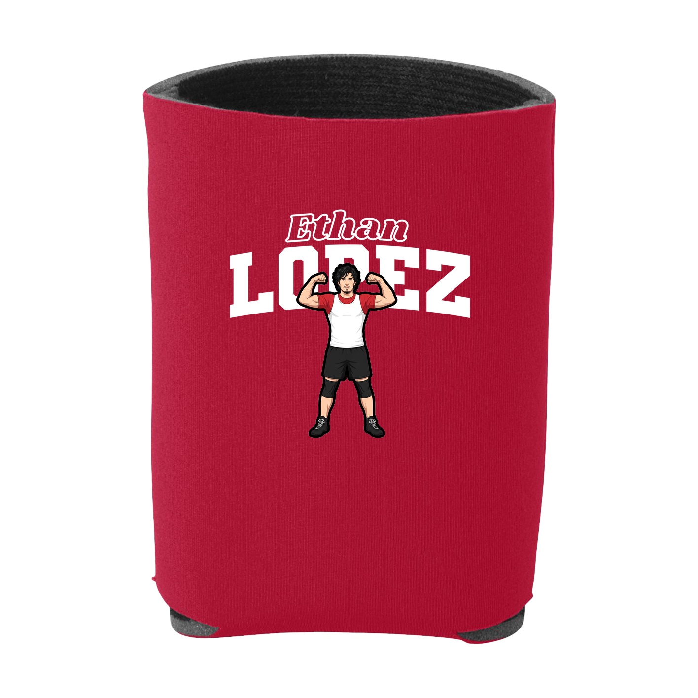 Can Holder — Name Arch in Red