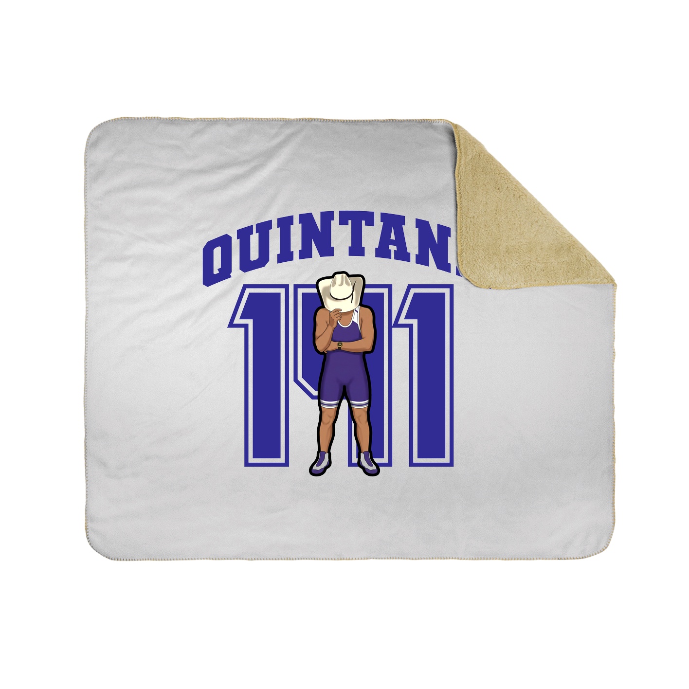 Throw Blanket — Number in White