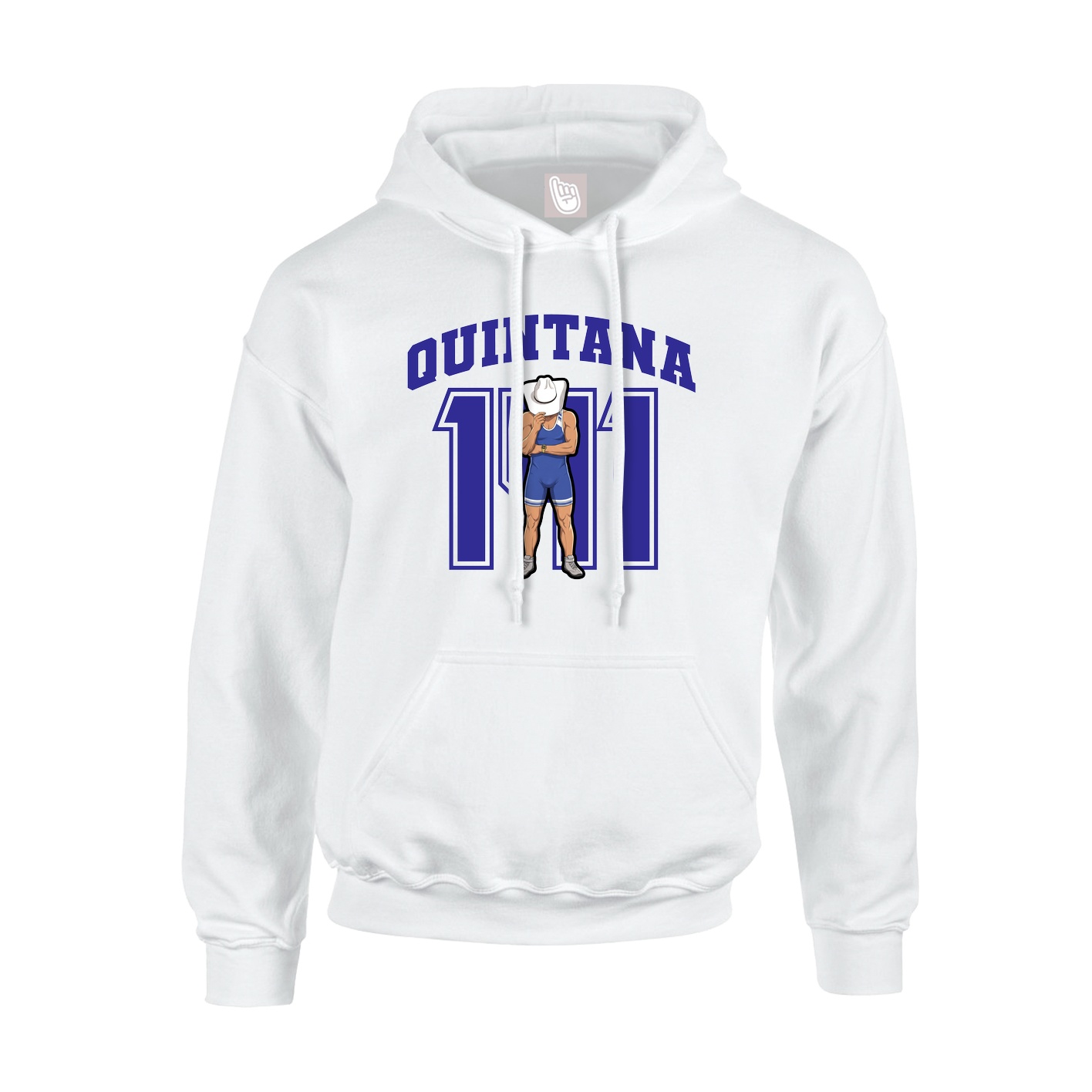 Hoodie — Number in White