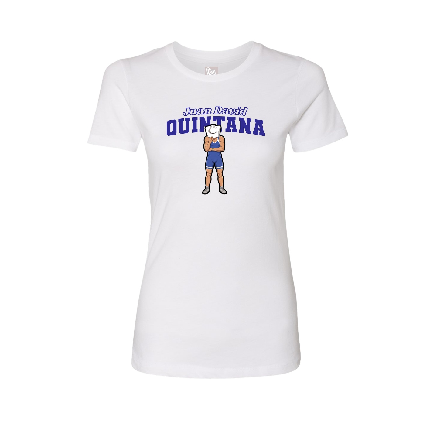 Fitted Women's Tee — Name Arch in White