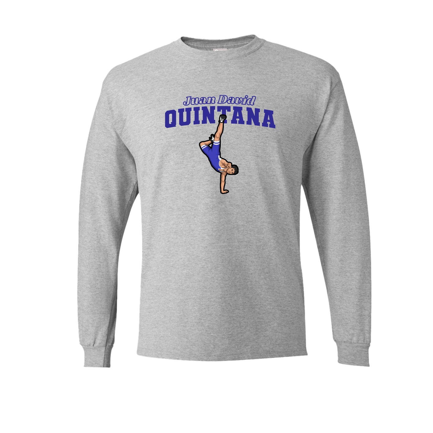 Long Sleeve Tee — Name Arch in Grey