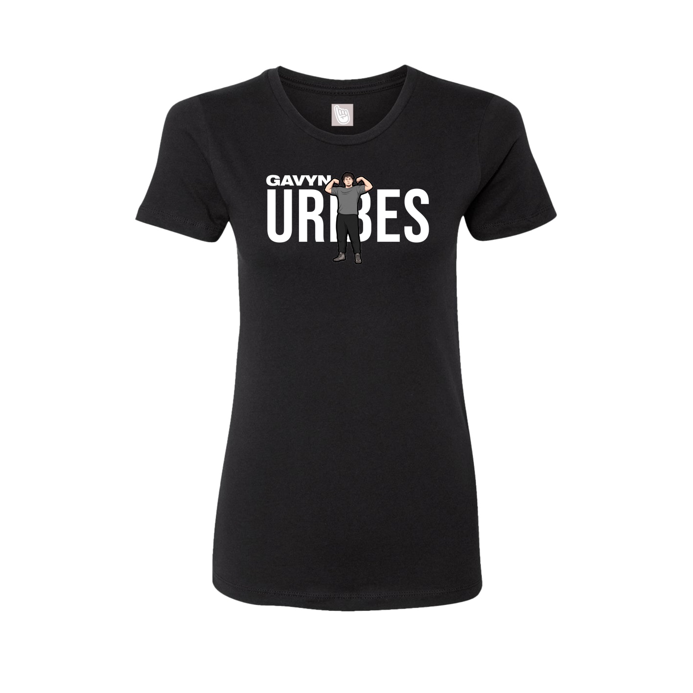 Fitted Women's Tee — Player Name in Black