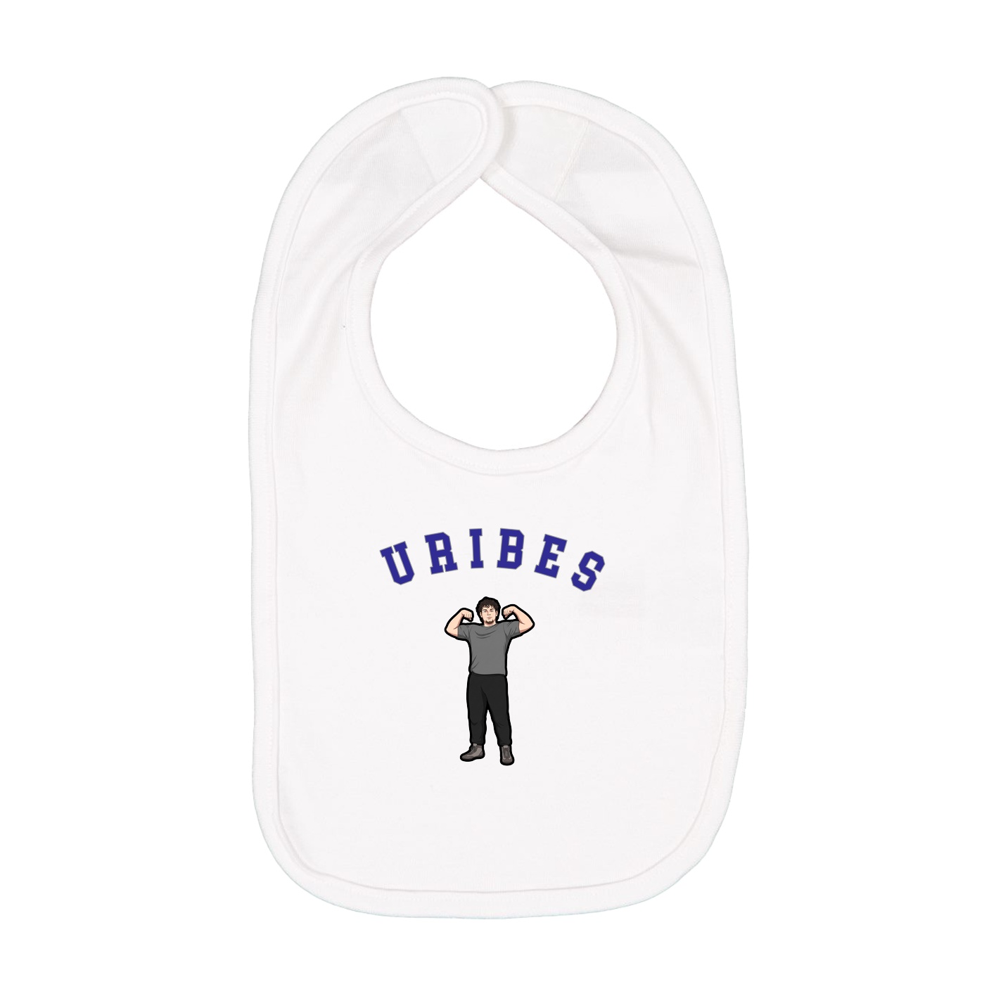 Infant Bib — Shirsey Arch in White