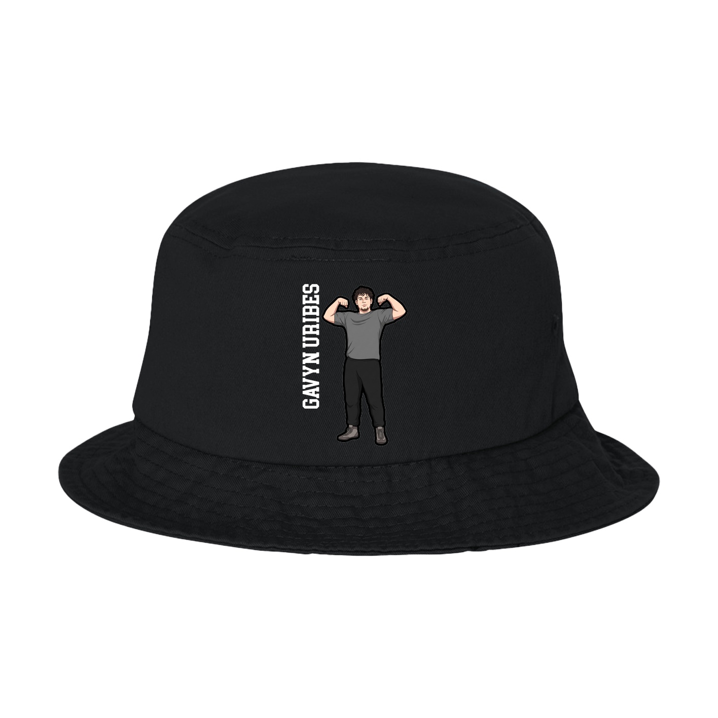 Bucket Cap — Name Vertical in Black