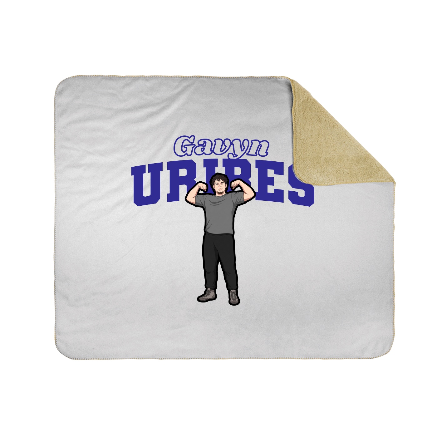 Throw Blanket — Name Arch in White
