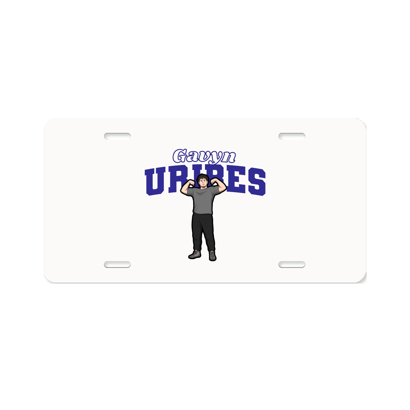 License Plate — Name Arch in Classic