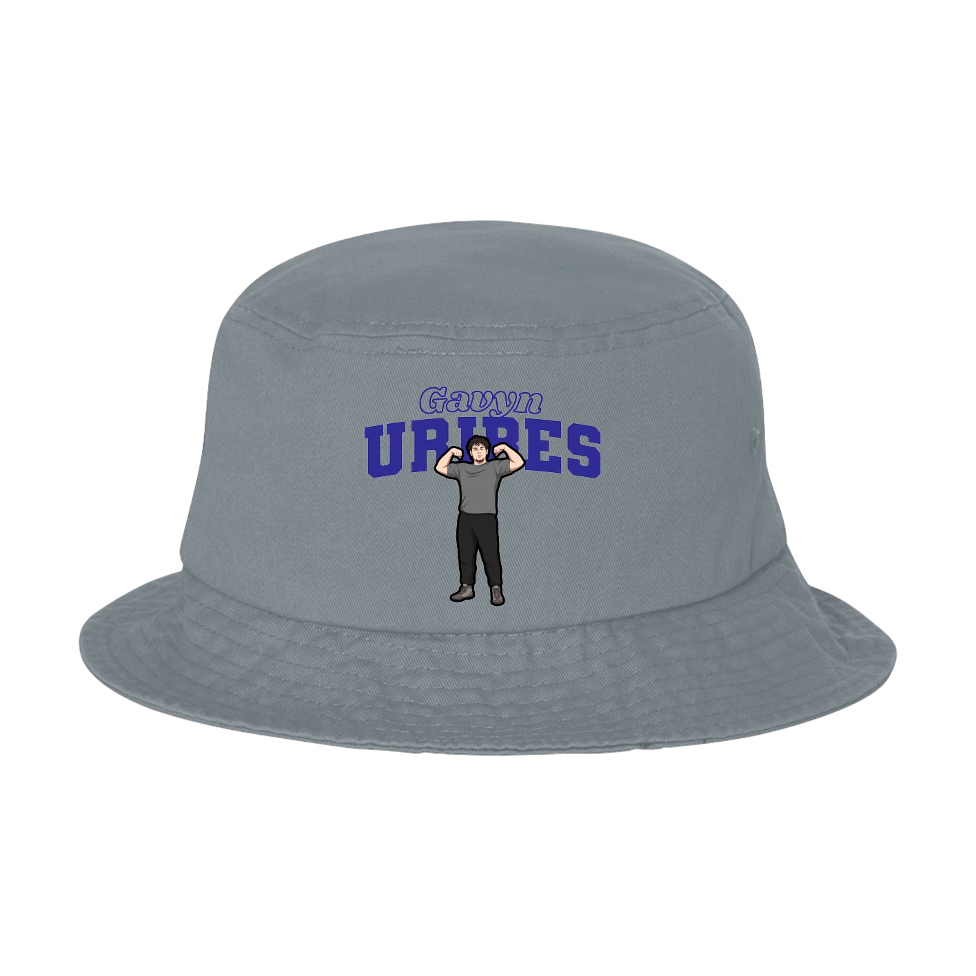 Bucket Cap — Name Arch in Grey