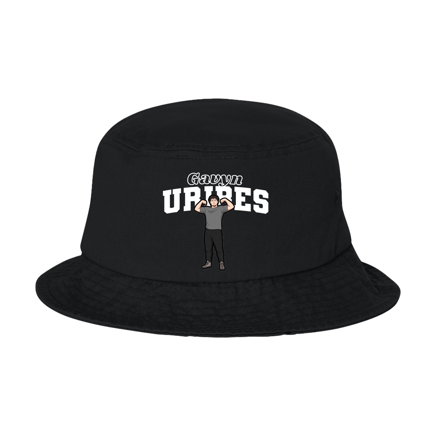 Bucket Cap — Name Arch in Black
