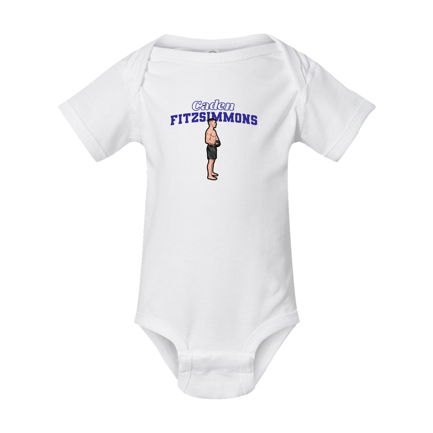 Baby Onesie — Name Arch in White