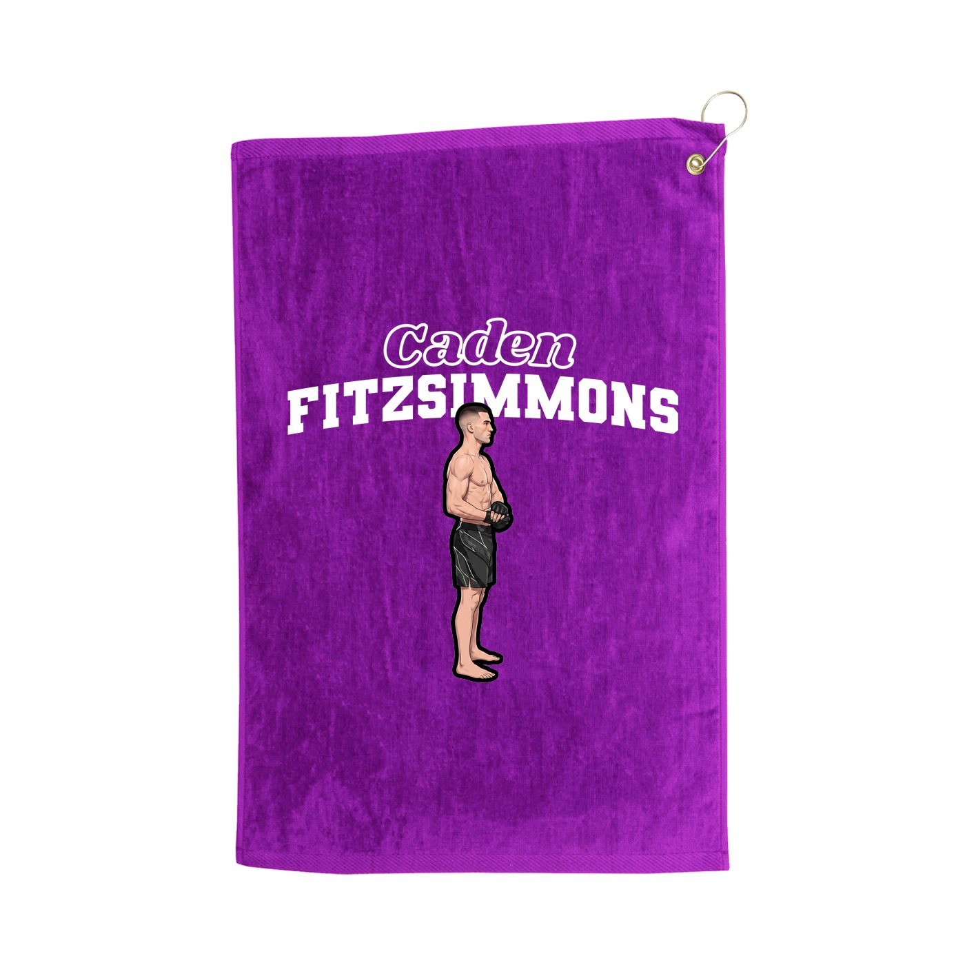 Golf Towel — Name Arch in Purple
