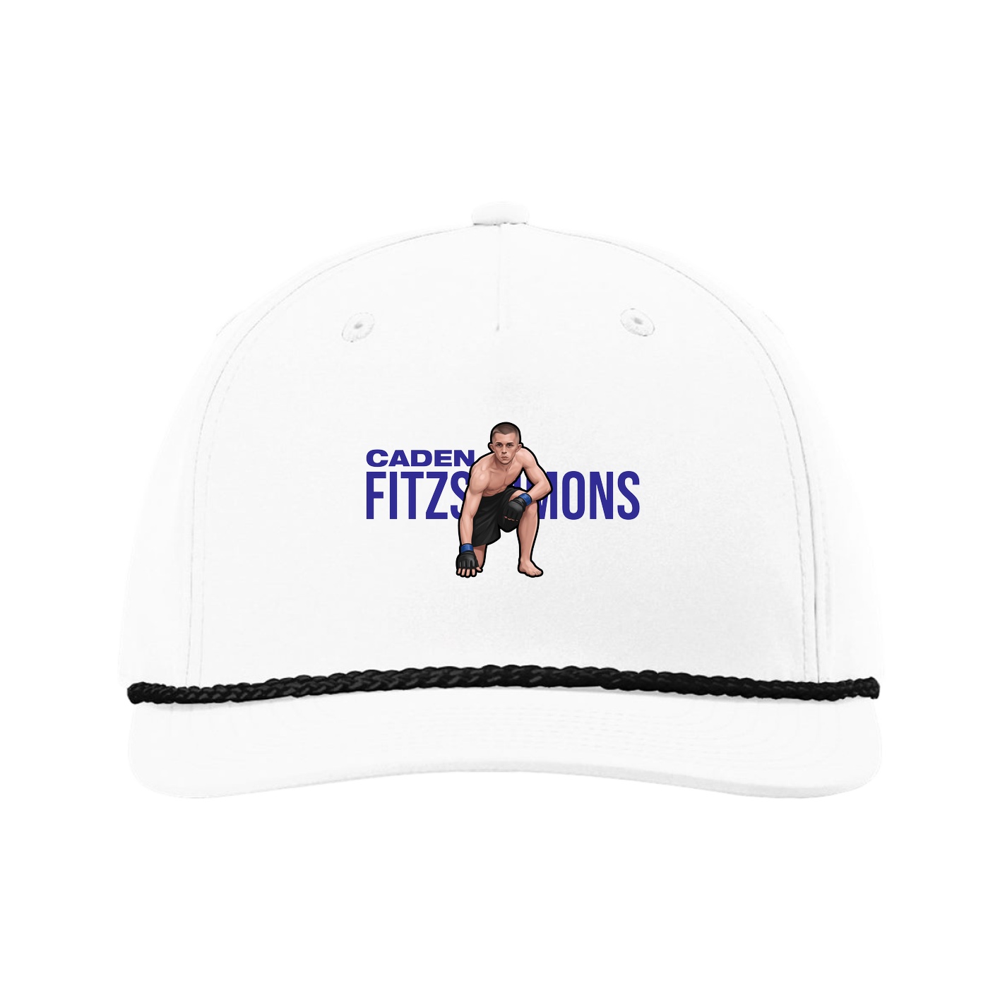 Five-Panel Classic Rope Cap — Player Name in White