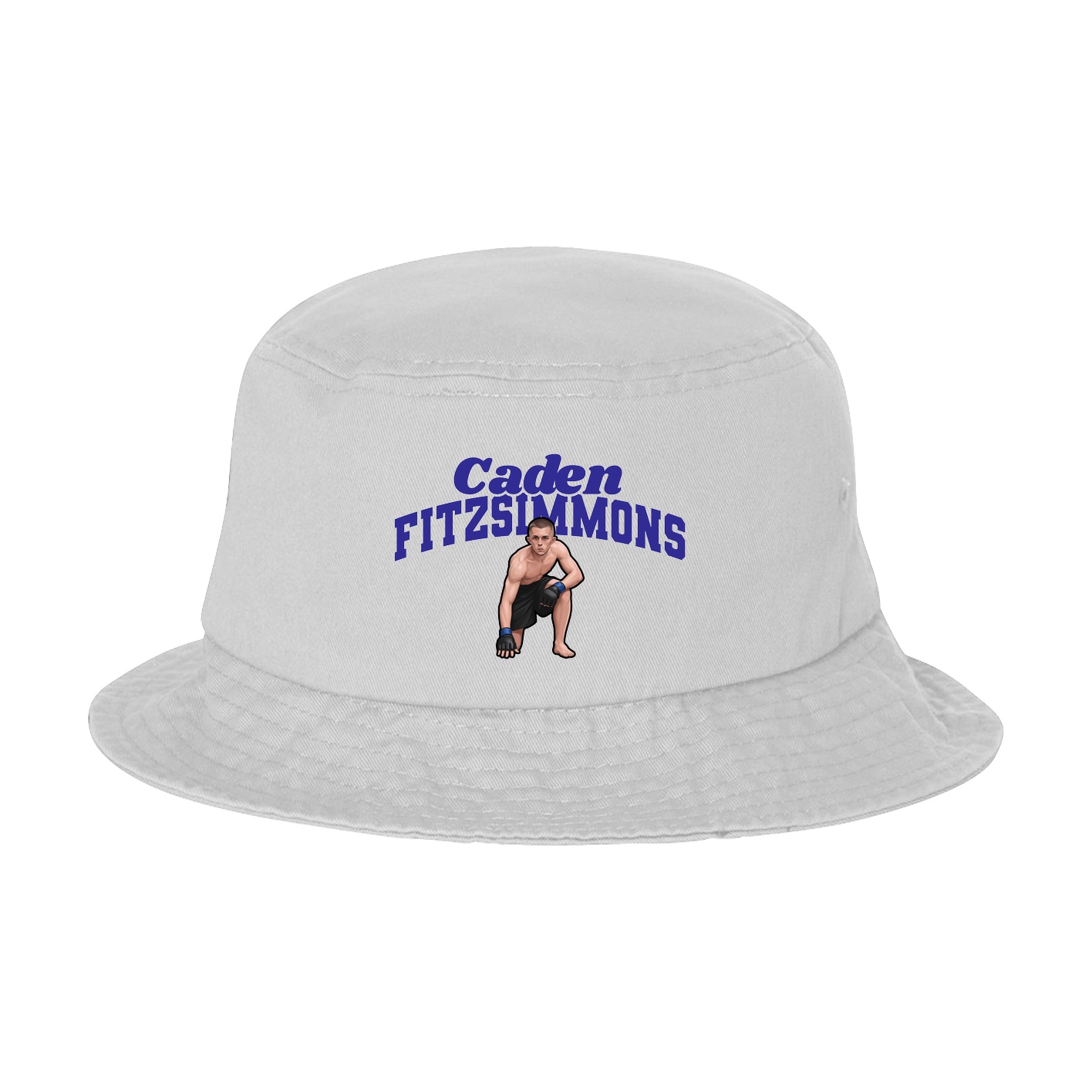 Bucket Cap — Signature Arch in White