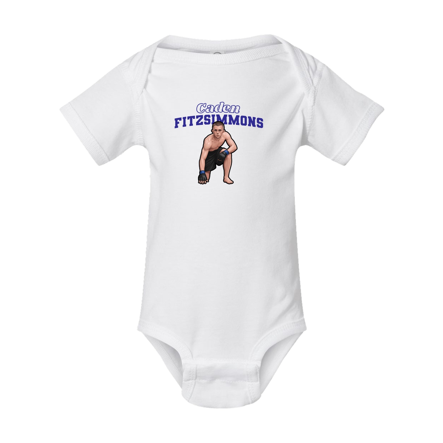 Baby Onesie — Name Arch in White