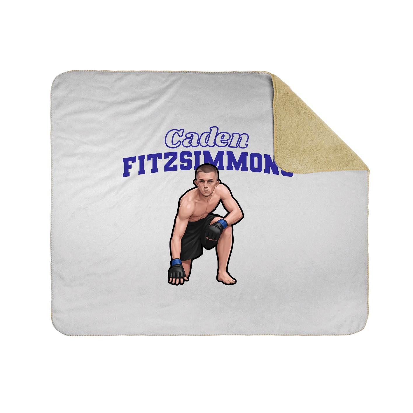 Throw Blanket — Name Arch in White