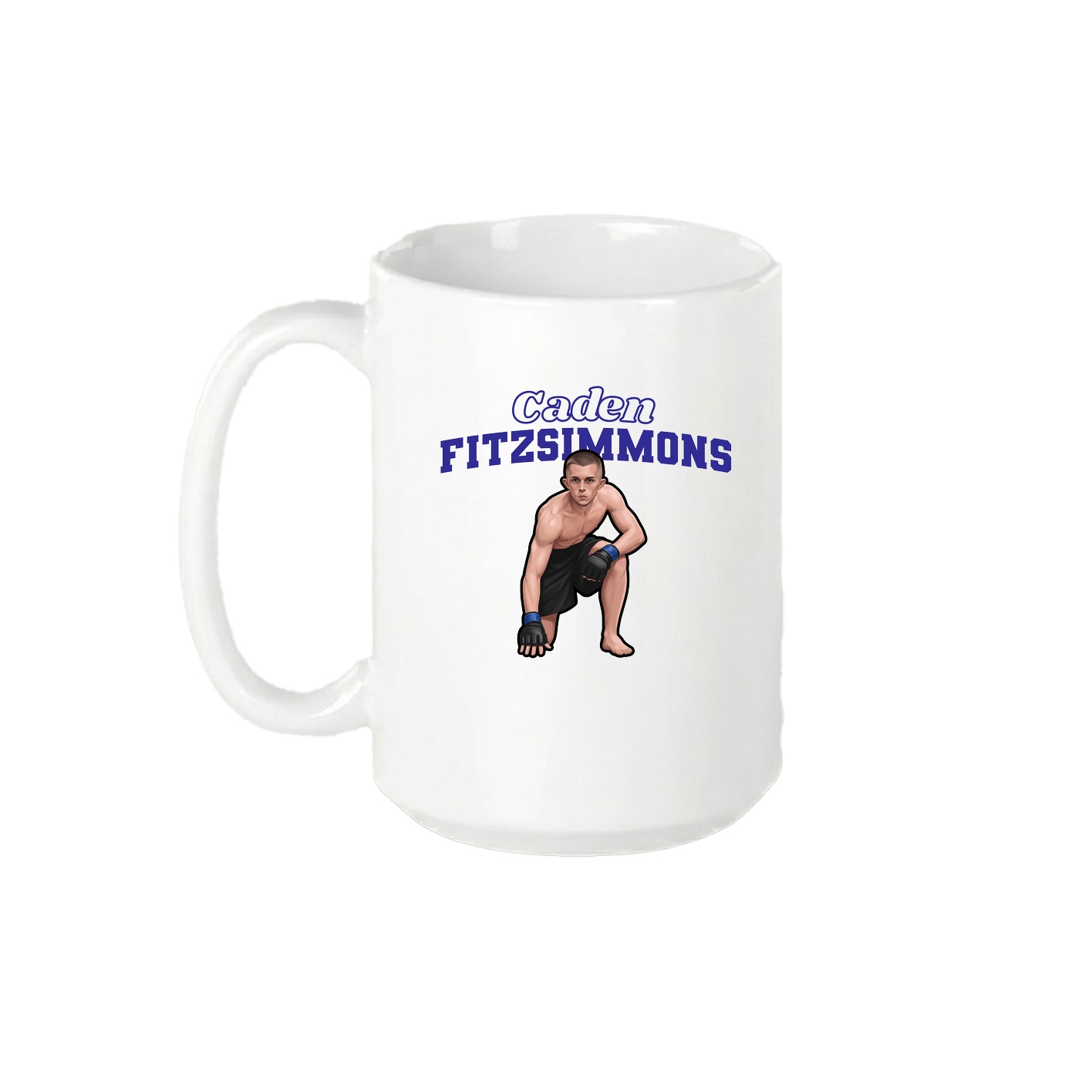 15oz Coffee Mug — Name Arch in White