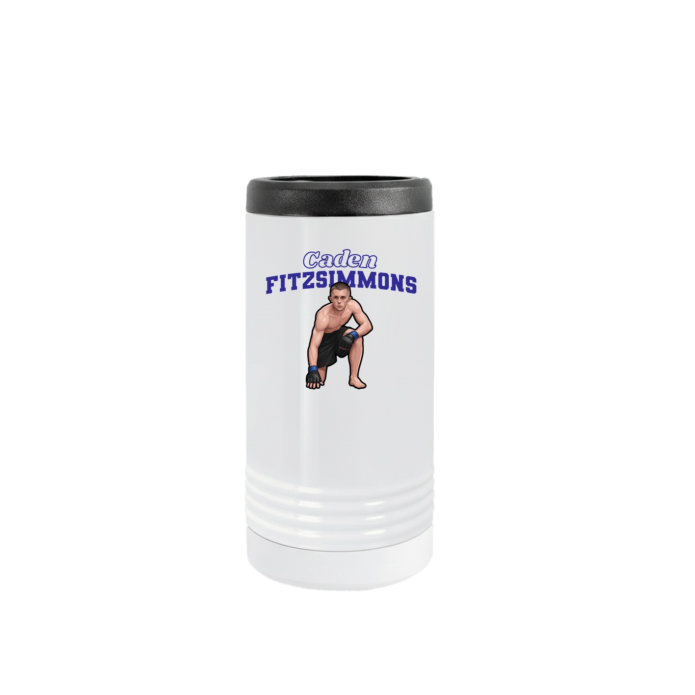 Slim Beverage Holder — Name Arch in White