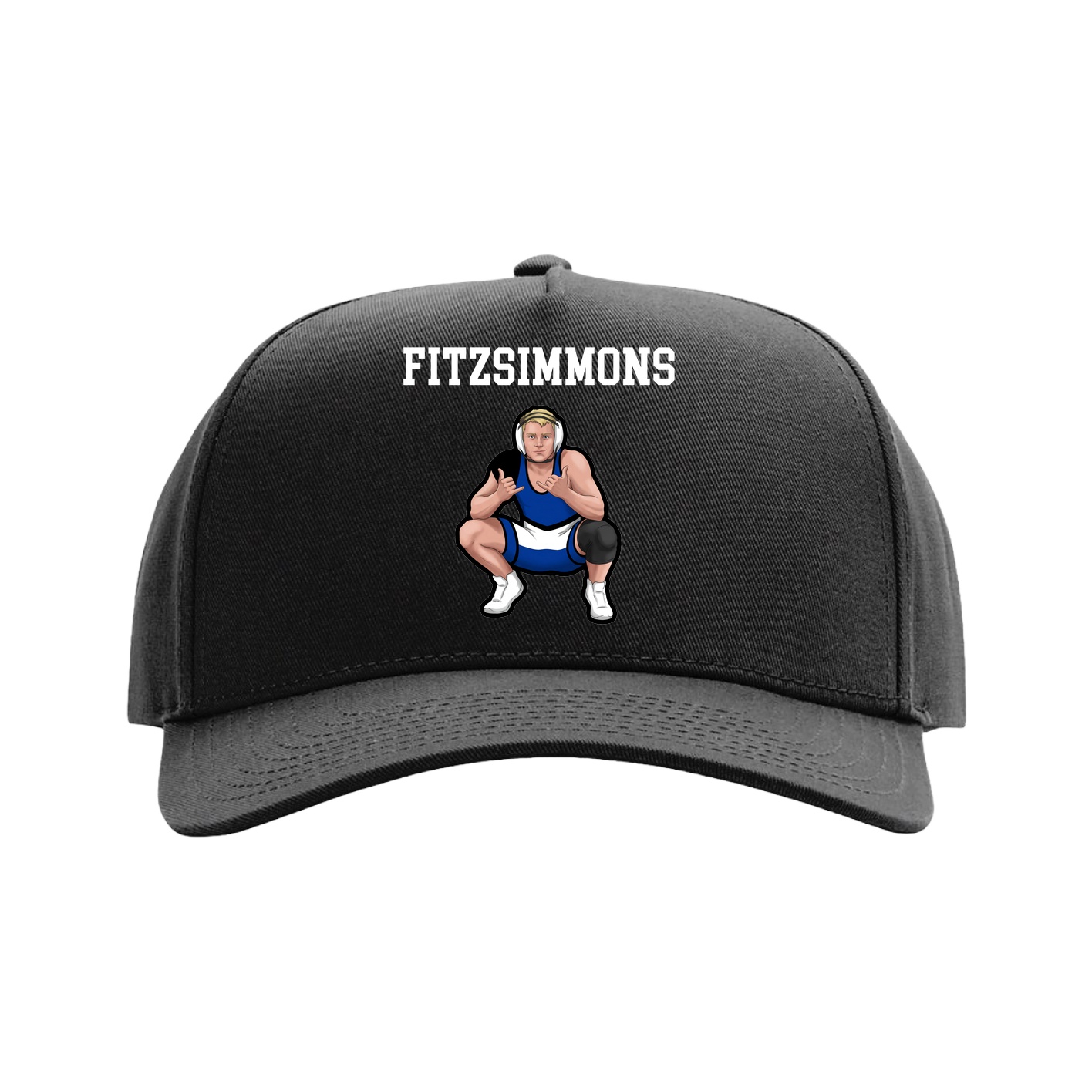 Full Fabric Five-Panel Champ Cap — Shirsey in Black
