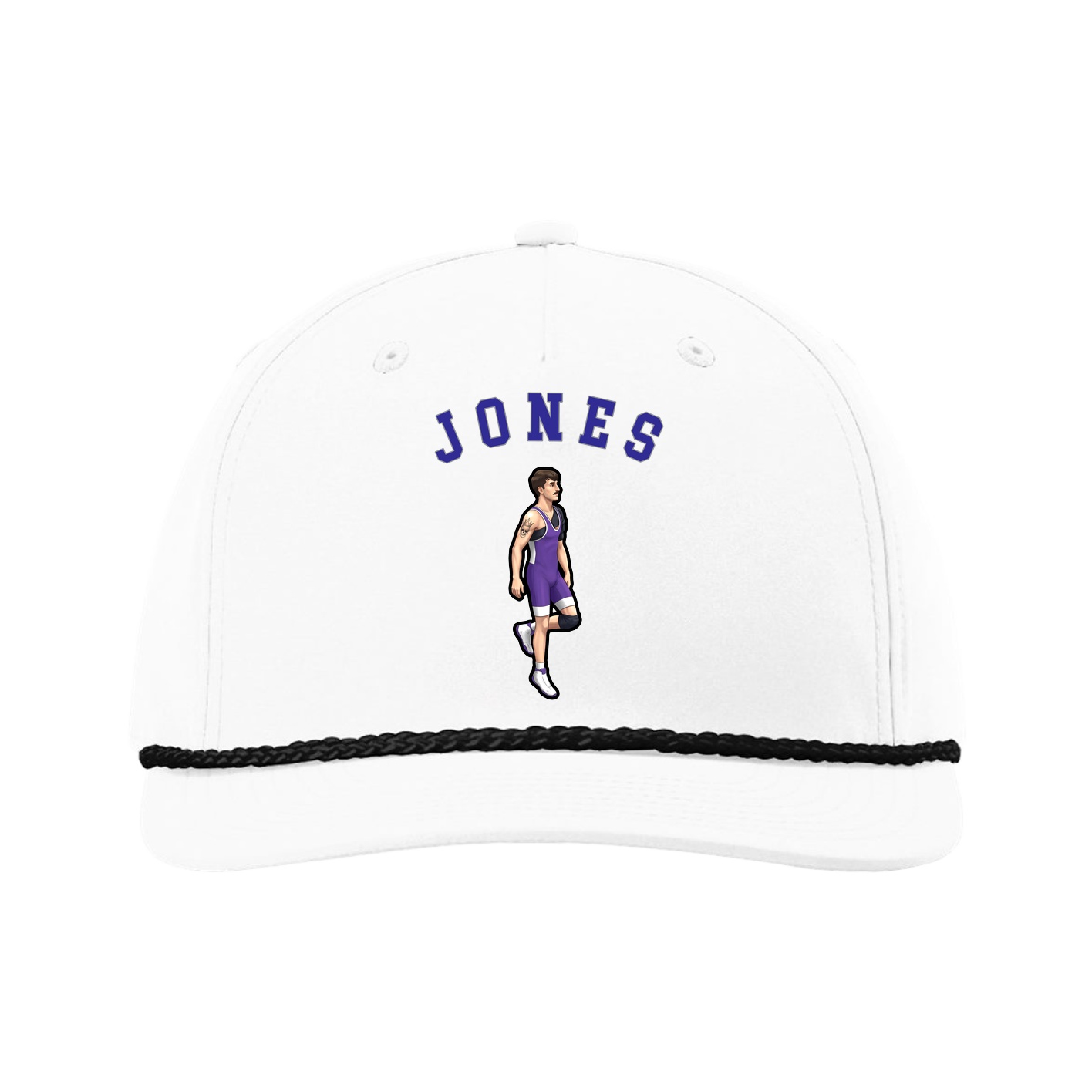 Five-Panel Classic Rope Cap — Shirsey Arch in White