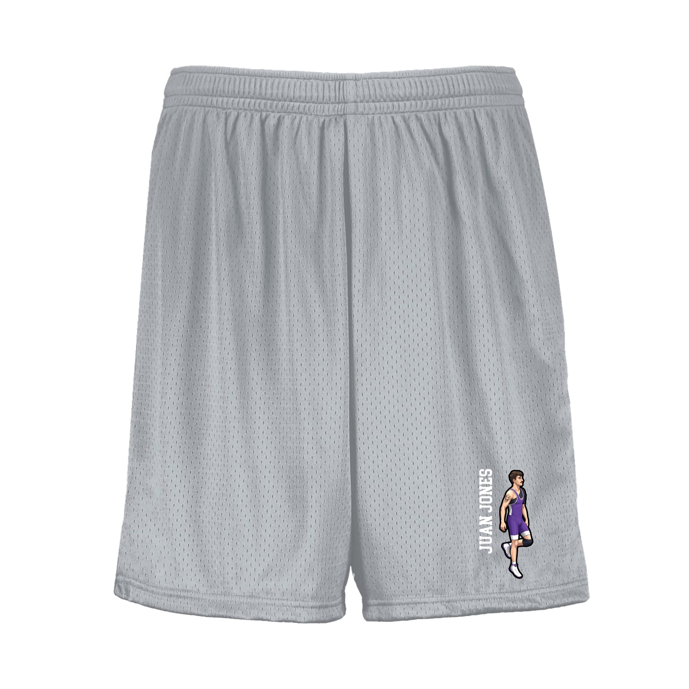 Shorts — Name Vertical in Silver