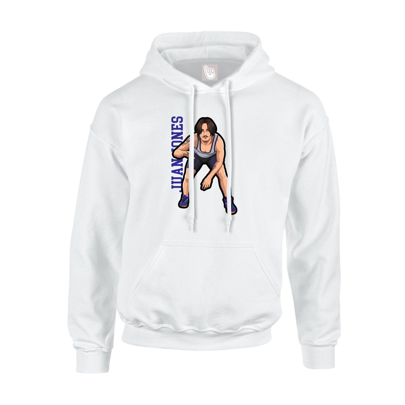 Youth Hoodie — Name Vertical in White