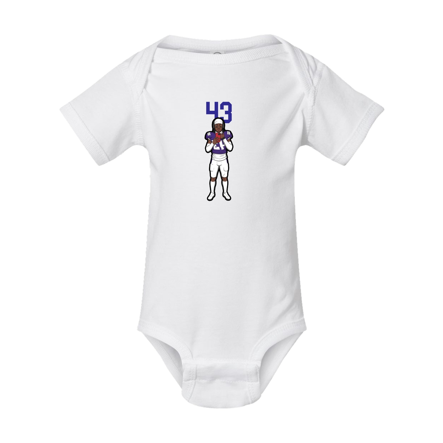 Baby Onesie — Number Top in White