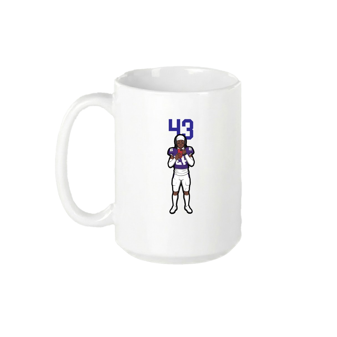 15oz Coffee Mug — Number Top in White