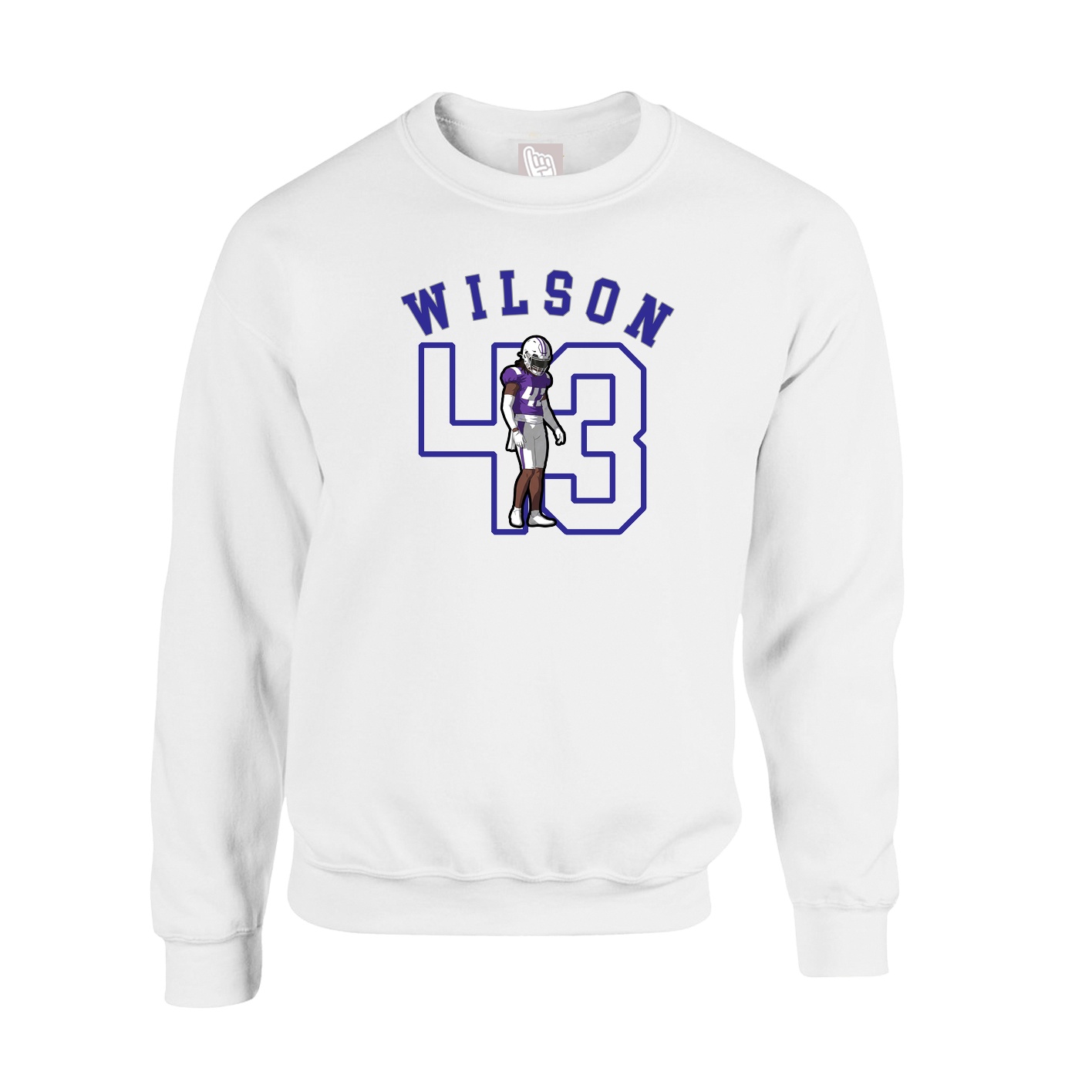 Fleece Crew — Shirsey Arch in White