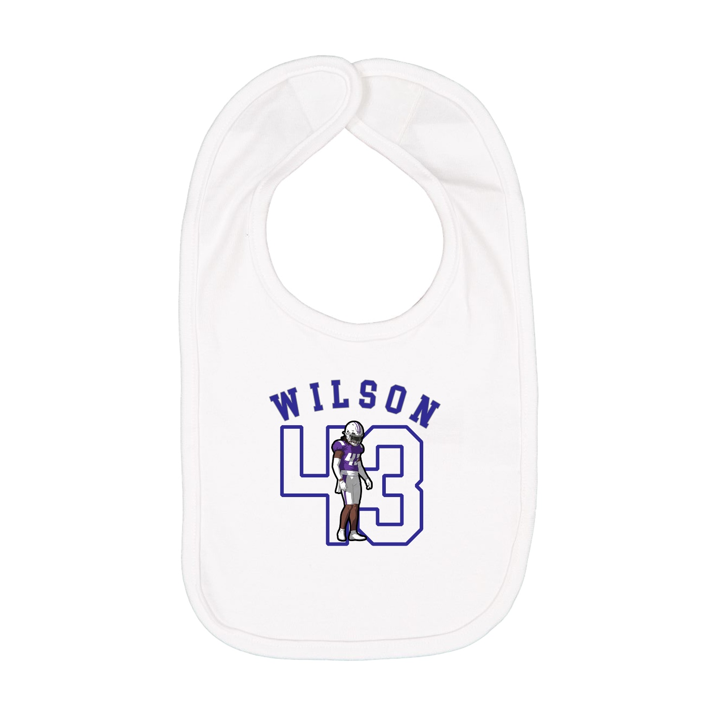 Infant Bib — Shirsey Arch in White