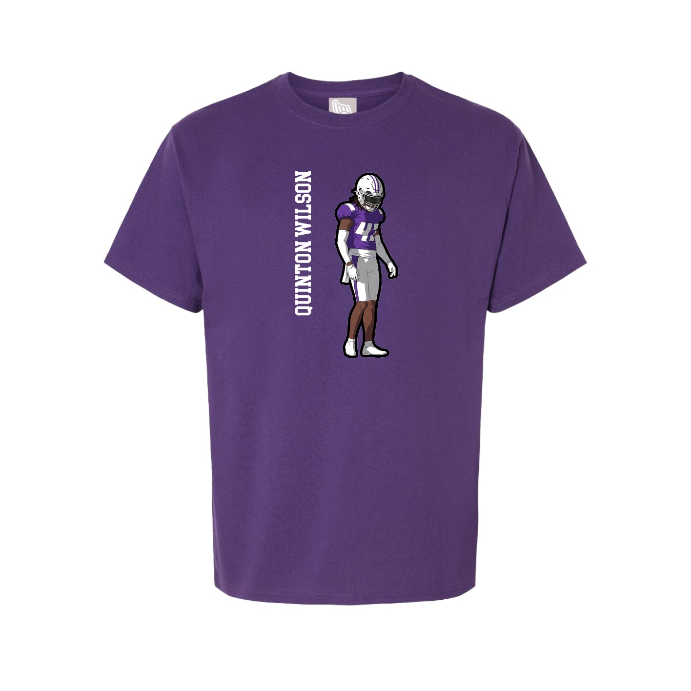 Youth Tee — Name Vertical in Purple