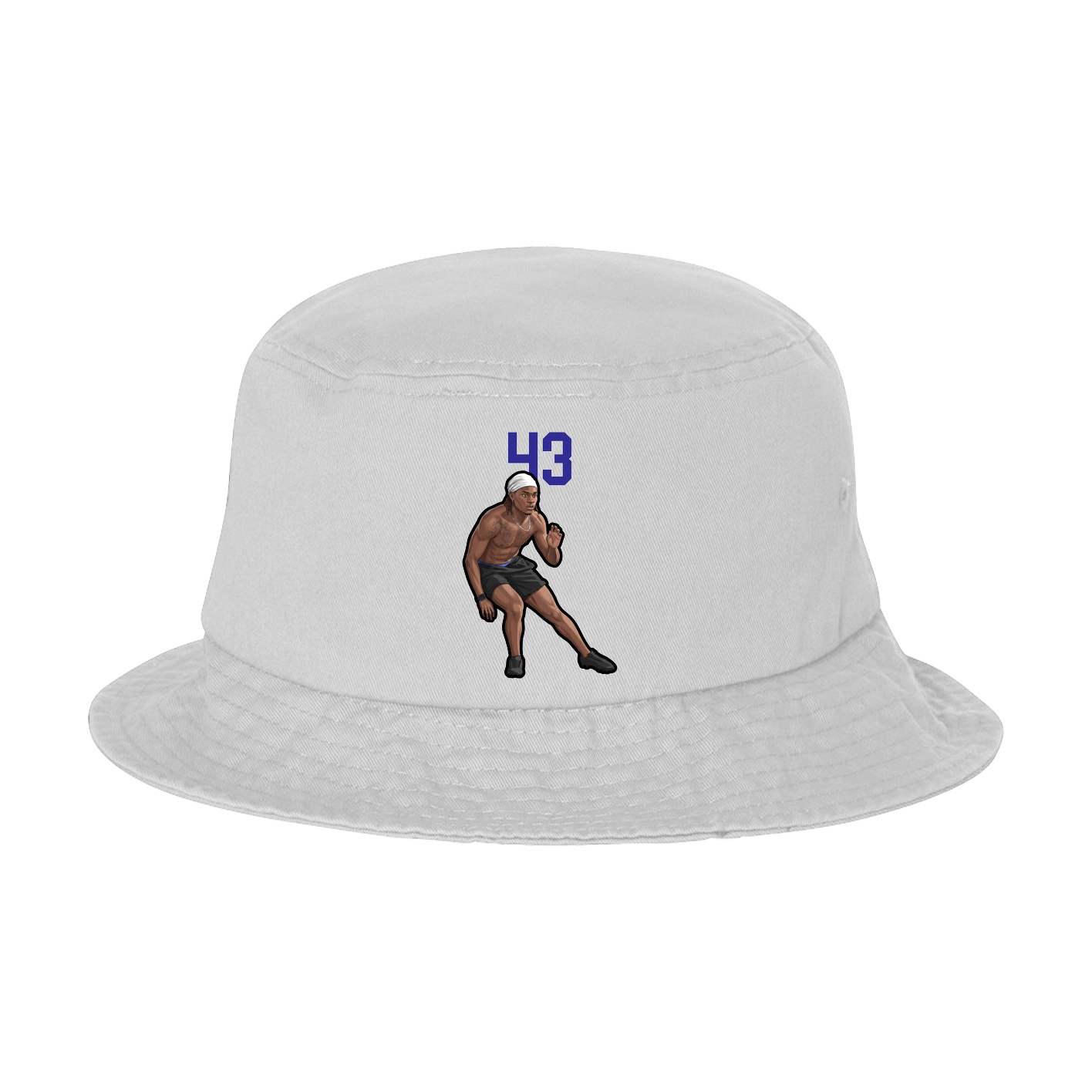 Bucket Cap — Number Top in White