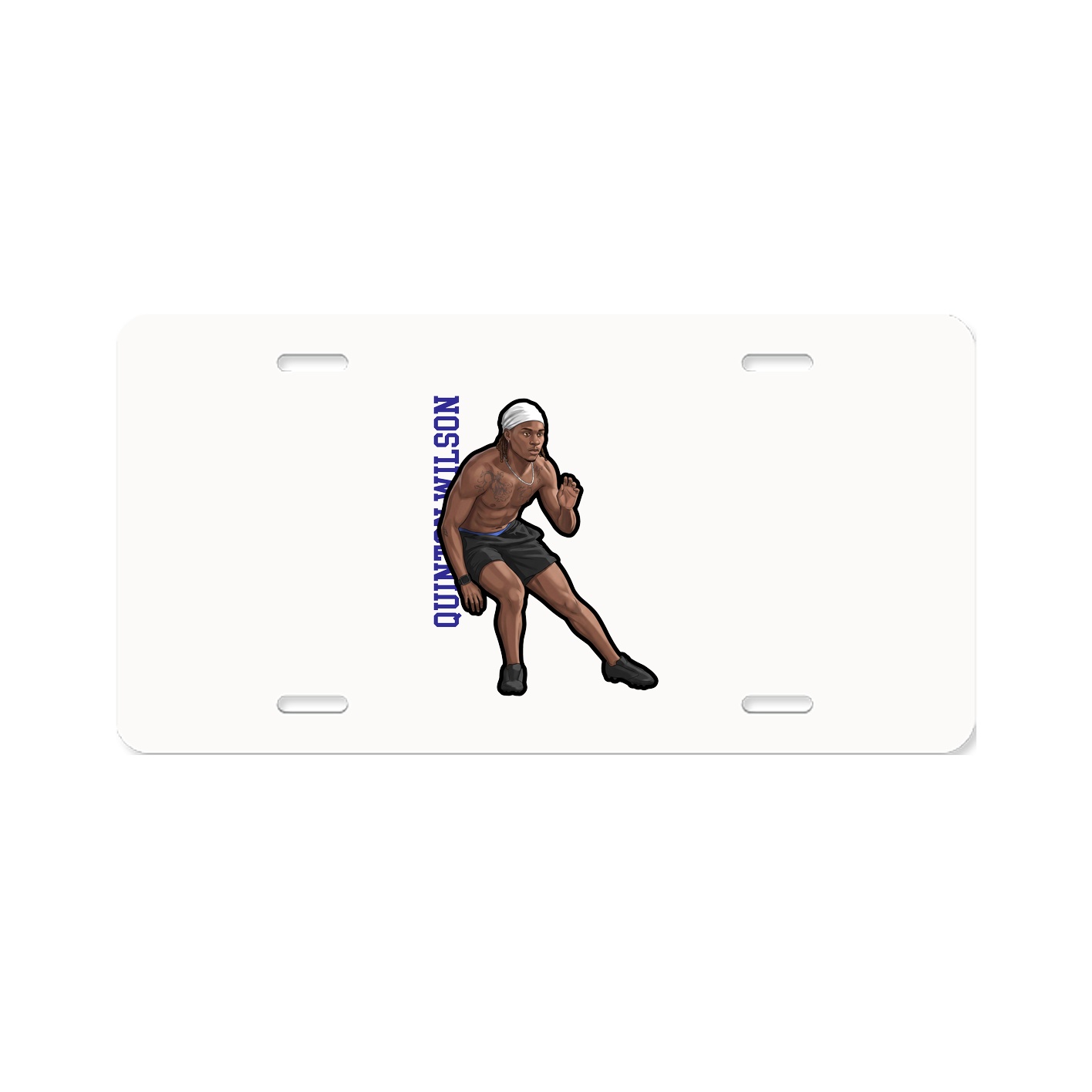 License Plate — Name Vertical in Classic