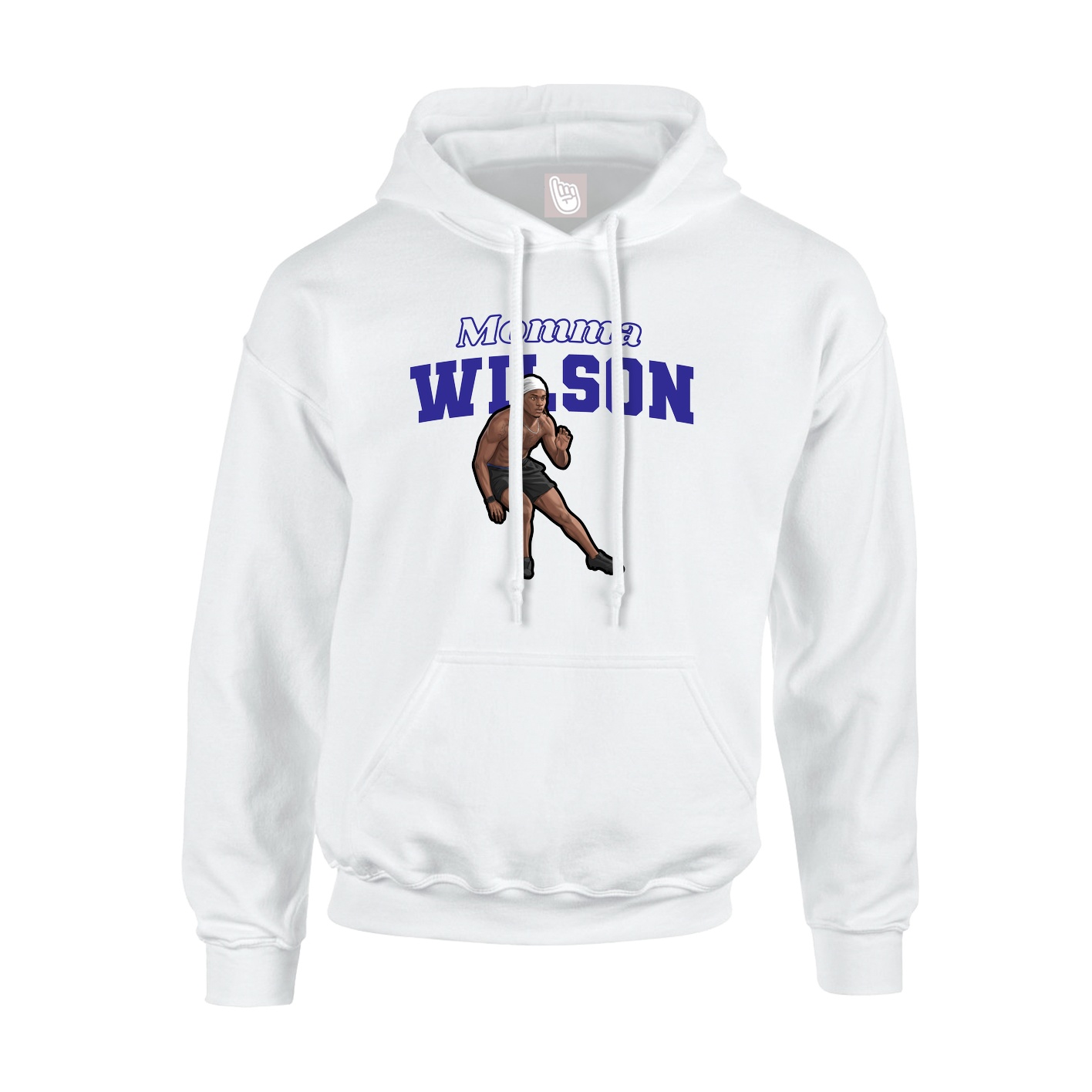 Youth Hoodie — Mothers Day Block in White
